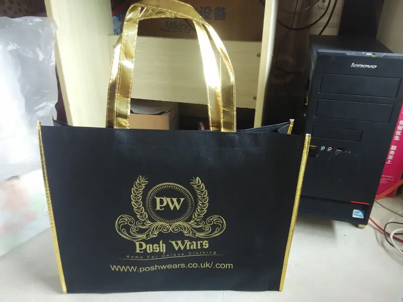 500 шт./лот многоразовая эко Нетканая хозяйственная сумка на заказ сумка с короткими ручками с логотипом рекламная продуктовая ткань TNT сумка