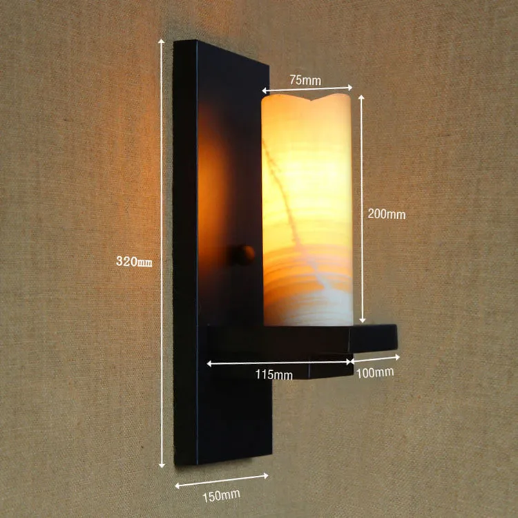 Antique Matte Black Lantern Outdoor Wall lamp Sconce 12
