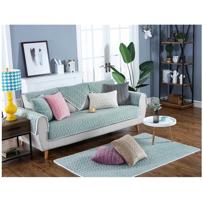 Роскошный чехол для дивана для гостиной, противогрязный нескользящий защитный чехол для дивана, декоративный чехол для дивана, угловой коврик для полотенец, 1 шт
