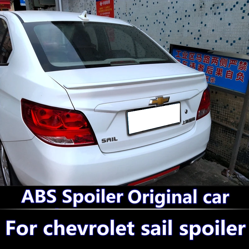 

use for chevrolet sail spoiler 2015-2017 sail spoiler ABS Material Car Rear Wing Primer Color Rear Spoiler Modified spoiler