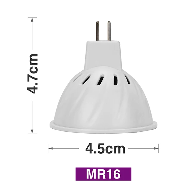 10 шт./лот светодиодный полный спектр прожектора E27 E14 светодиодный внутренняя промышленная лампа лампы GU10 MR16 36 60 80 светодиодный s 220 В лампада SMD2835 Bombillas - Испускаемый цвет: MR16