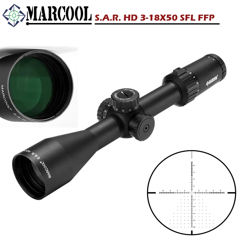 

MARCOOL S.A.R. HD 3-18X50 SFL FFP Riflescope Hunting Tactical Optical Collimator Aim Sight Riflescope Grid for airsoft rifle