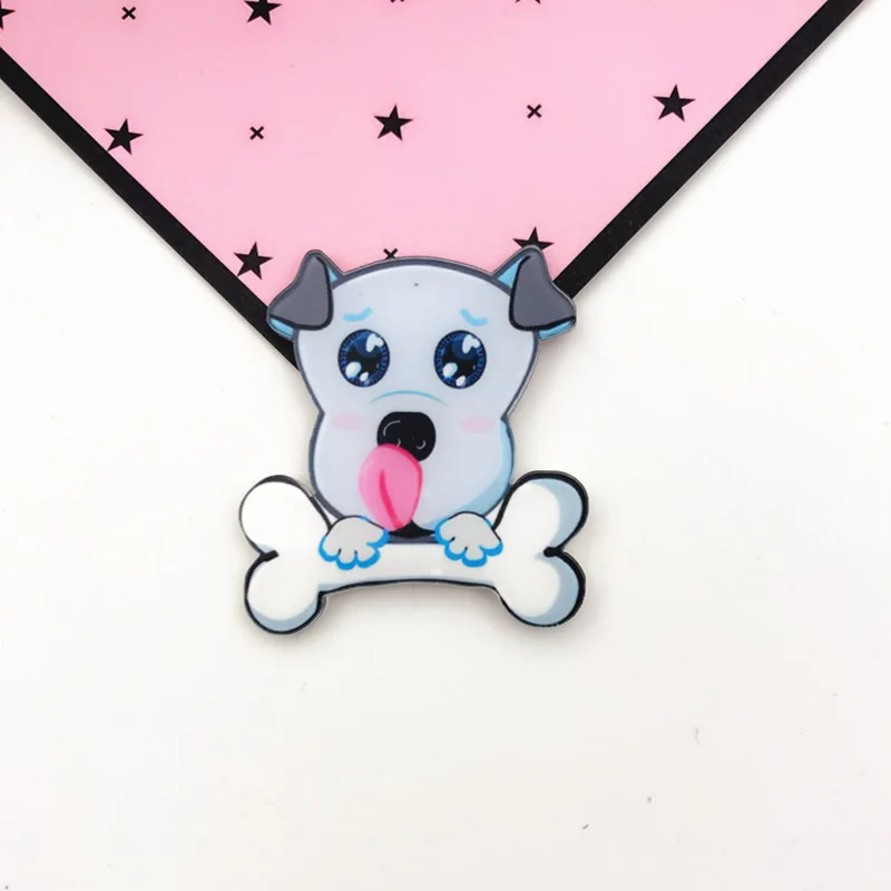 Brooch High Quality Cartoon 1PC Acrylic Badges Animals For Backpacks Harajuku Cute Dog Pins For Clothes Hot Sale Kawaii Cat - Окраска металла: 13