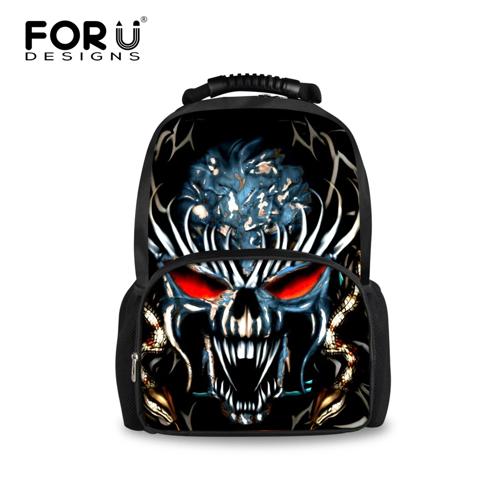 

Men Backpacks 3D Punk Skull Printing Backpack for Boys Cool Zombie School Bags For Teenagers Travel Bag Children Student Bagpack