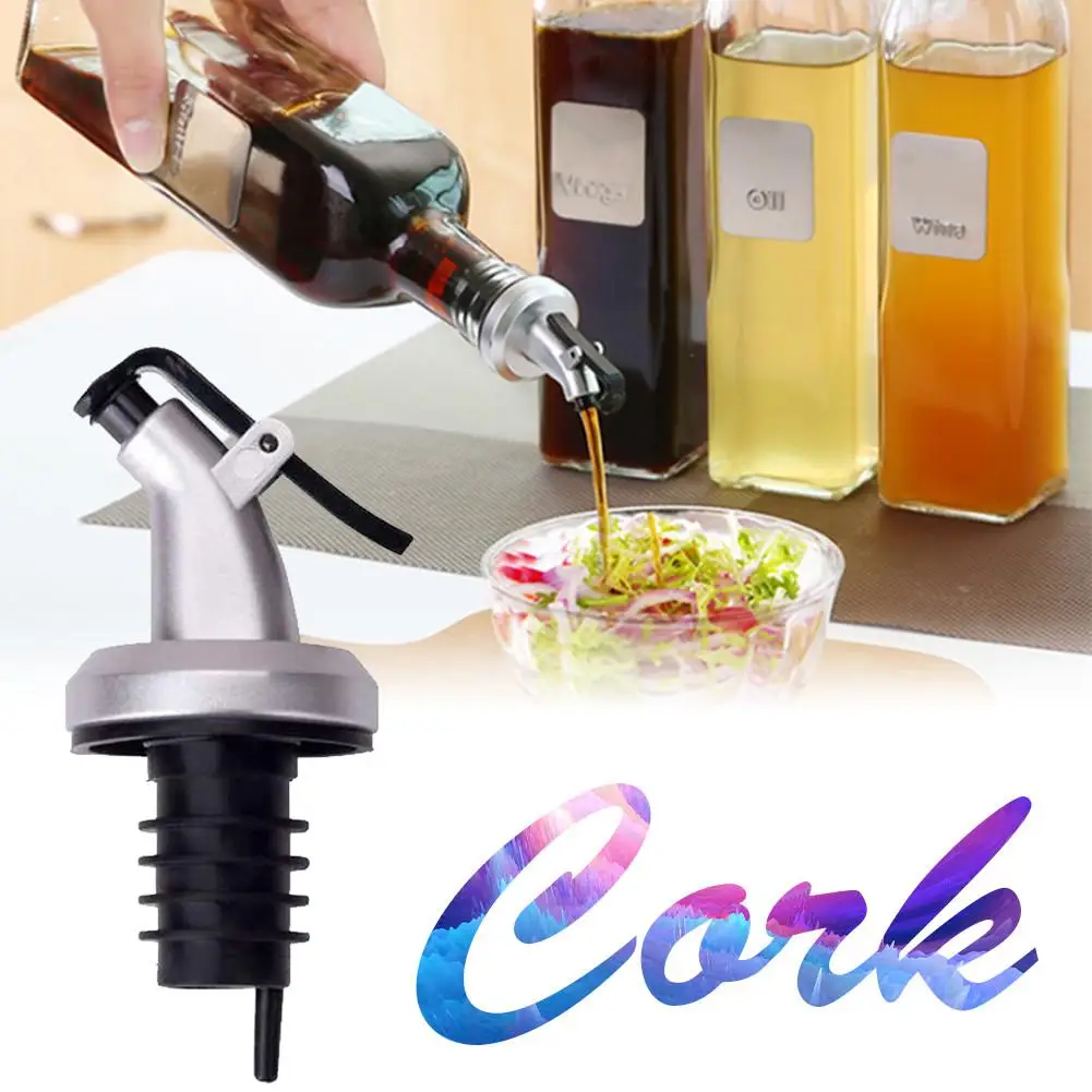 Oil bottle stopper vinegar bottles can ABS lock plug seal Leak-proof Food grade plastic Nozzle Sprayer Liquor Dispenser Wine