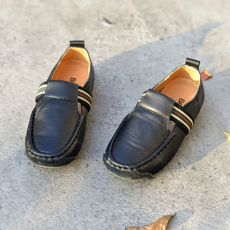 Size 26 35 Genuine Leather Boys Moccasin gommino School shoes Boys
