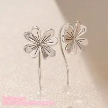 Весна Серебро 925 пробы Lucky четырехлистный серьги в виде клевера Белый CZ европейский стиль Брендовые женские украшения