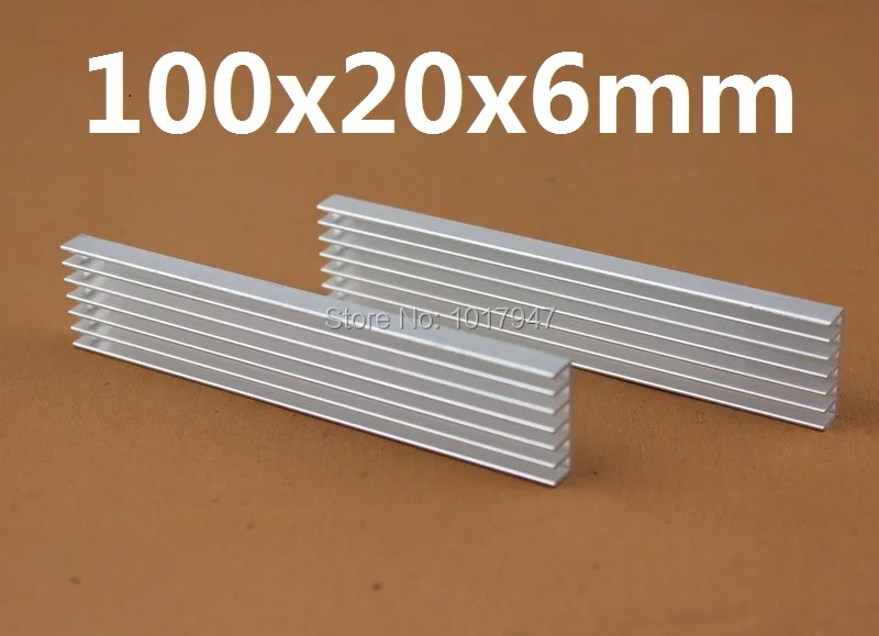 

1 шт., алюминиевый радиатор для светодиодный, 100x20x6 мм