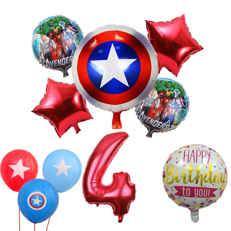 10 шт. фольгированные шары Халк Мстители 18 дюймов круглый воздушный шар с гелием супер герой 32 дюйма Набор цифр детские игрушки декор для дня рождения