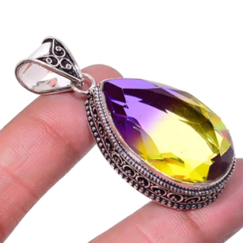 

Bi-Color Pendant Silver Overlay over Copper, USA Size 50mm , P6500