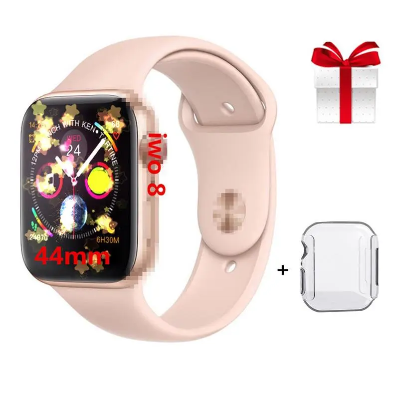 

44mm Bluetooth Smart Watch IWO 8 Series 4 1:1 SmartWatch Case for iOS Android iphone Heart Rate ECG Pedometer VS IWO 5 6 10+Gift