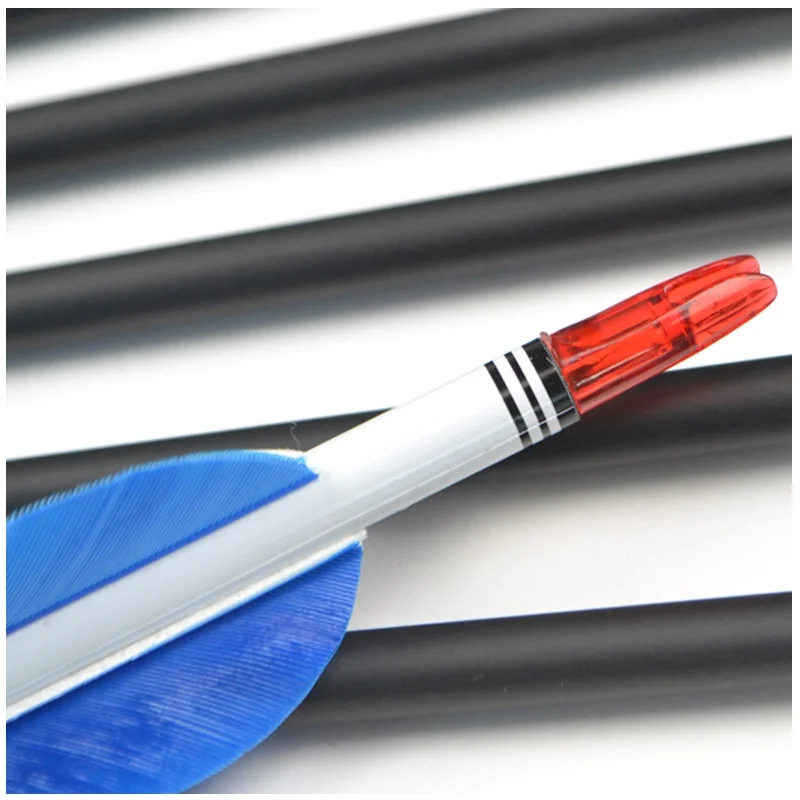 Günstig 6 12 24 stücke Echt Türkei Feder Carbon Pfeile mit Länge 31 \