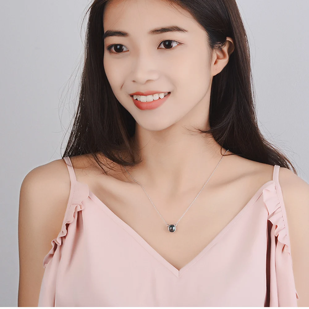 simple women necklace silver (2)