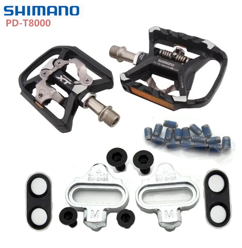 Shimano Deore XT PD T8000 Trekking SPD/Platform Pedals Set w/ Cleat SM SH56  single sided Self Locking Pedal Upgraded of PD T780|Bicycle Pedal| -  AliExpress