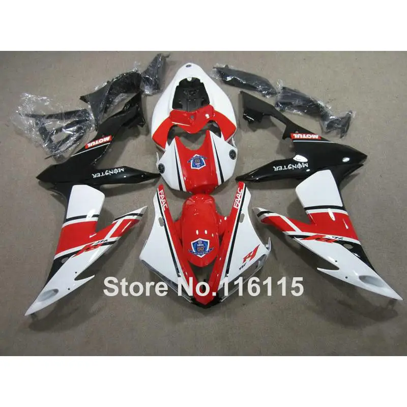 Injection molding hot sale ABS fairing kit for YAMAHA YZF R1 2004 2005 2006 red white black YZF-R1 04 05 06 fairings set XL73