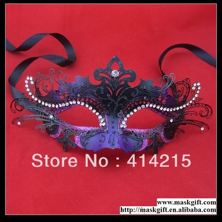 Хэллоуин D009 высокое качество дизайн фиолетового и черного Пластик маска с красным лазером 48 шт./лот Ассорти Цвета