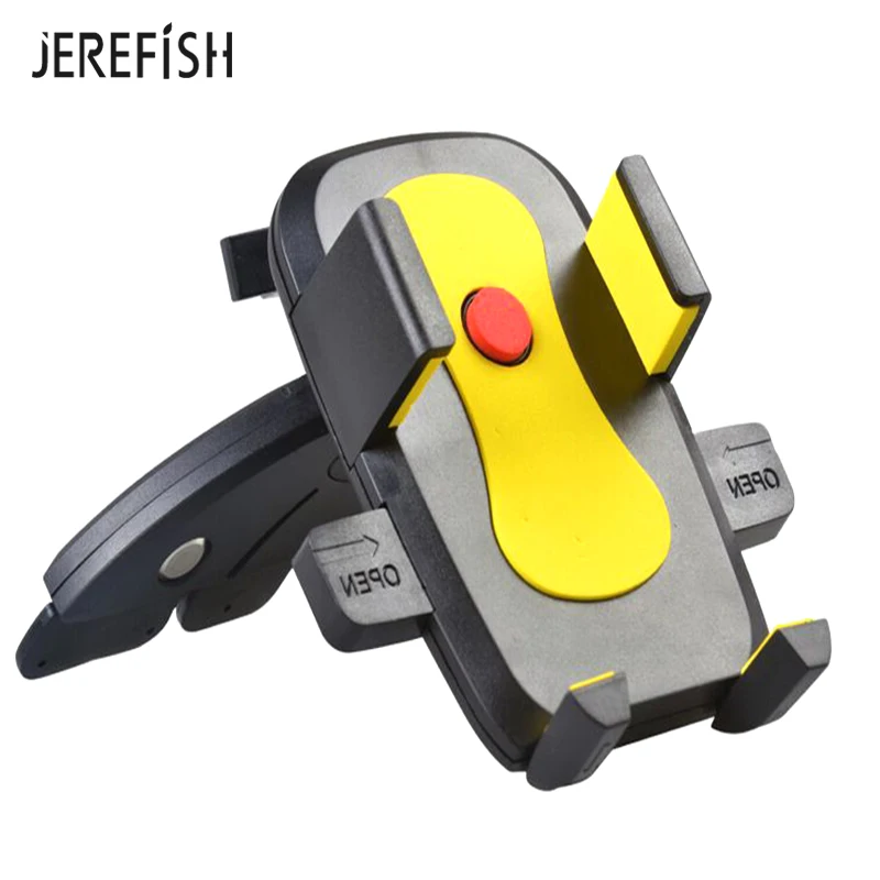 

Jerefish Universal Car Air Vent Mobile Phone Holder CD Slot Mount Holder Stand for Smartphone iPhone X 8 Plus 7 6 Samsung Galaxy