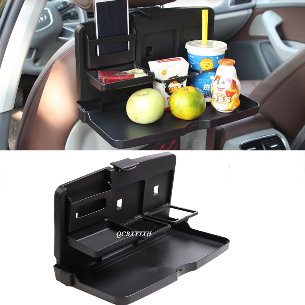Car styling Universal Black Car food tray folding dining table drink
