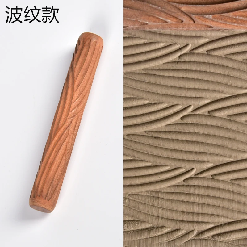 Ceramic tools wood / acrylic carved texture printing mud rolling embossed flower embossed pattern mud board