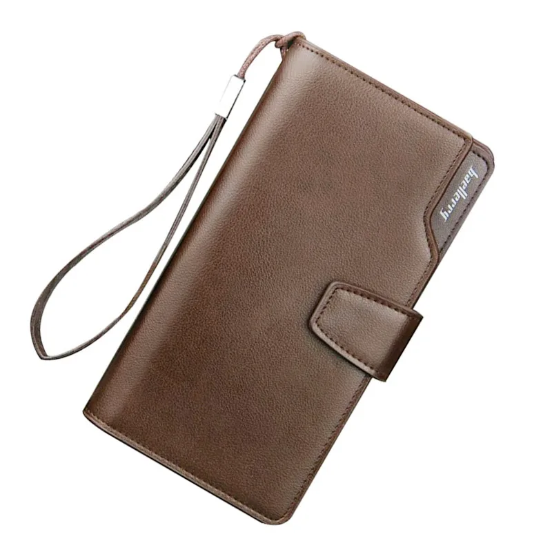 

2019 Luxury Brand Men Wallets Long Purse Wallet Male Clutch PU Leather Zipper Wallet Men Money Pocket Wallet Coin Bag