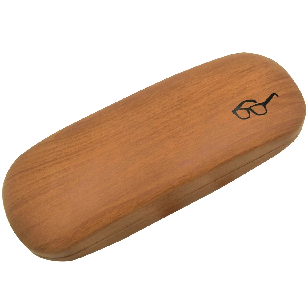 Модный Чехол для очков с текстурой древесины, защитный чехол, полезный прочный легкий портативный универсальный футляр для очков - Цвет: Коричневый
