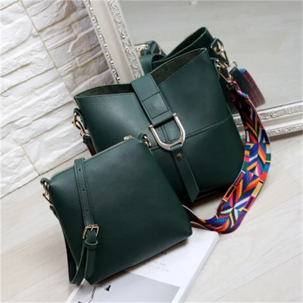 SWDF, модная Брендовая женская дизайнерская сумка, сумка-мешок, винтажный ремень, сумки на плечо, женская сумка из искусственной кожи, сумка через плечо - Цвет: green