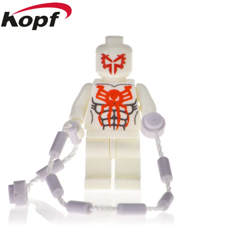 50 шт собрать супер героев белый куклы Человека-паука блоки "бетмен" Модель Джокера строительный конструктор для детей игрушки; лучший