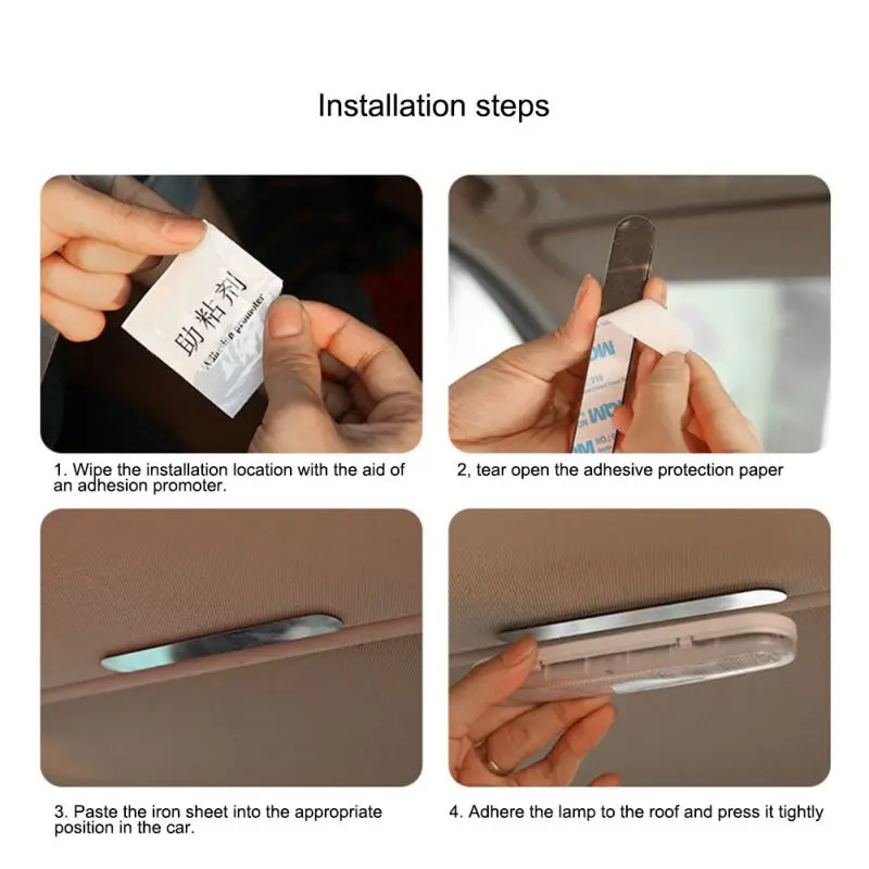 Универсальные, для салона автомобиля свет USB Перезаряжаемый свет для чтения Магнитный светодиодный автомобильный Стайлинг ночник