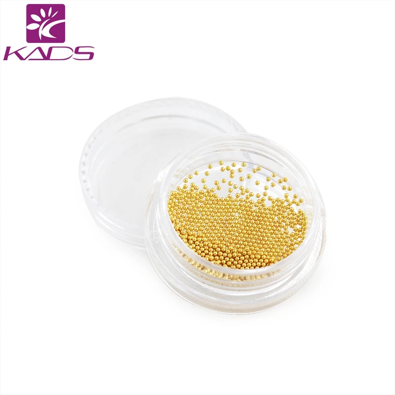 

KADS 3D Gold Steel Ball Glitter Nail Art Decoration Charming & Fashion Design For False Nails DIY Round Manicure Accessories
