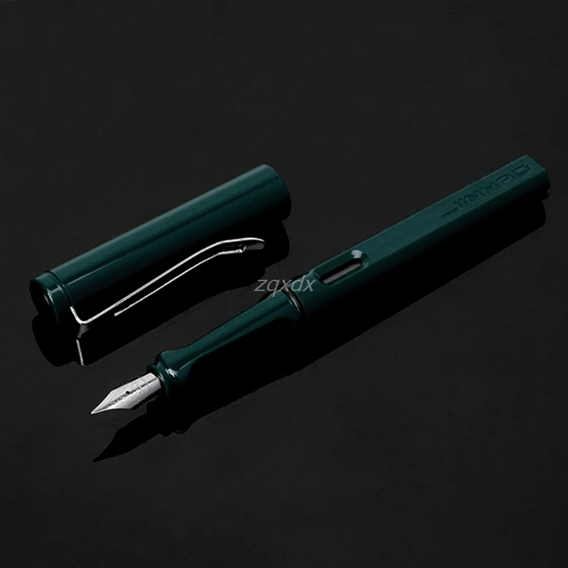Jinhao палладия отделкой Зеленый авторучка тонкий наконечник гладкой чернила для письма лучший подарок Z11 Прямая поставка