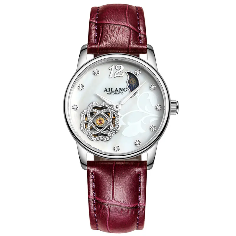 

AILANG 8808 Switzerland watch women luxury brand ladies watch thin hollow mechanical watch fashion trend waterproof female