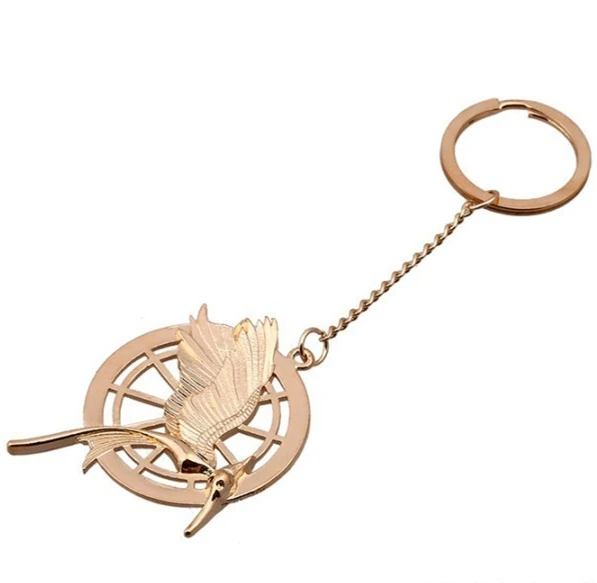 the hunger games keychain keyring catching fire vintage retro bird key