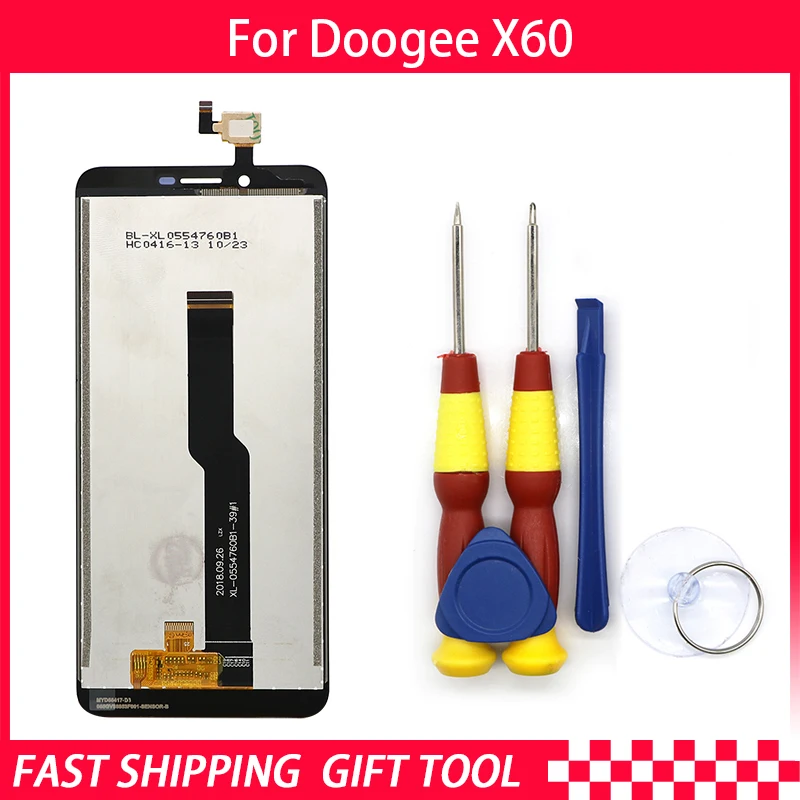 

New Original Touch Screen LCD Display LCD Screen For Doogee X60 Replacement Parts + Disassemble Tool+3M Adhesive