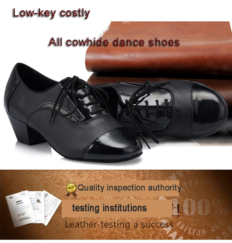 20161228_162520_038Professional Dance Shoes Brand Man Sports Latin Shoes Genuine Leather Upscale Fitness Breathable Adult Boy Social Sneakers 8001