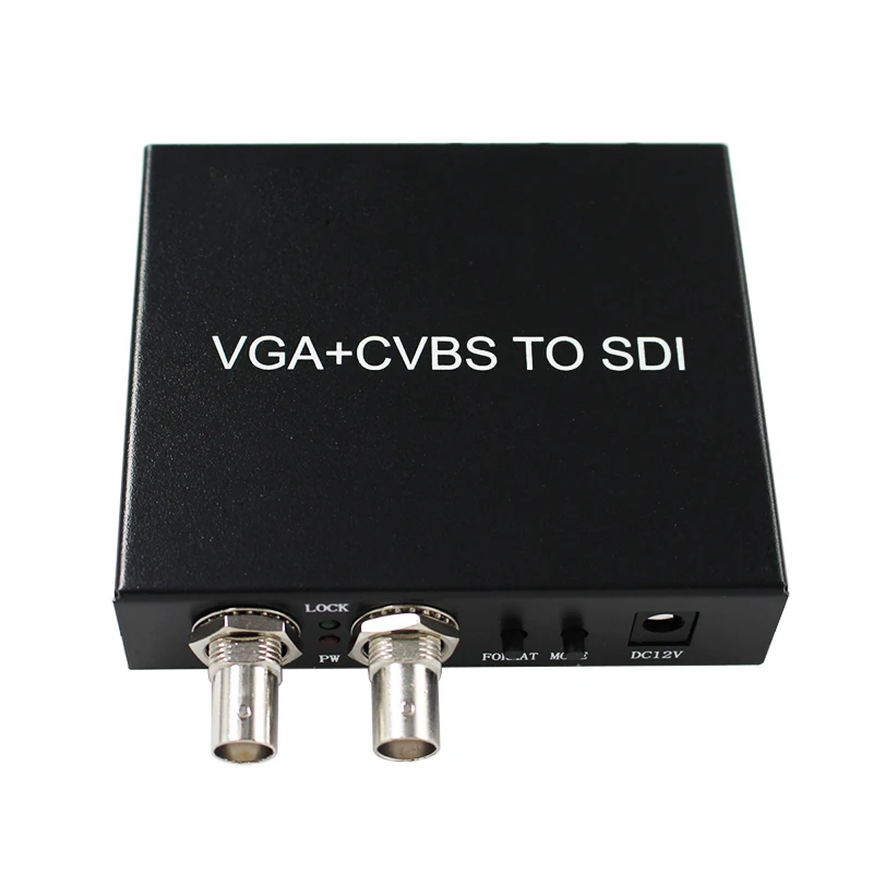 

2 Pieces Broadcast SDI Converter High Definition Video Converter Convert VGA & CVBS Signal to 2 SD/ HD/ 3G-SDI Signal