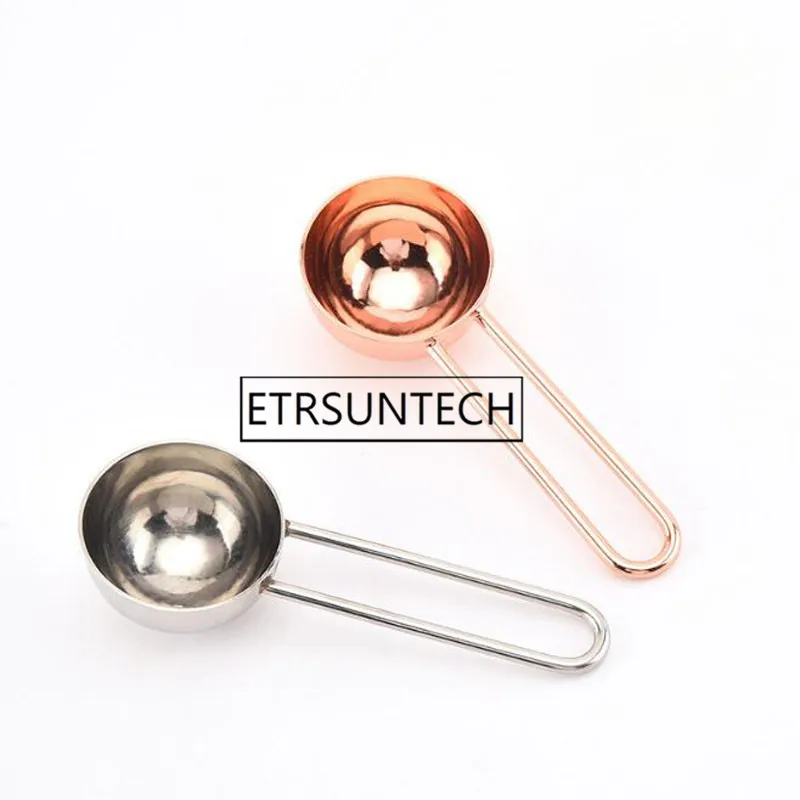 

100pcs Metal Measuring Spoon Coffee Scoop Thicken Stainless Steel Smooth Long Handle Tablespoon Kitchen Bar Tools