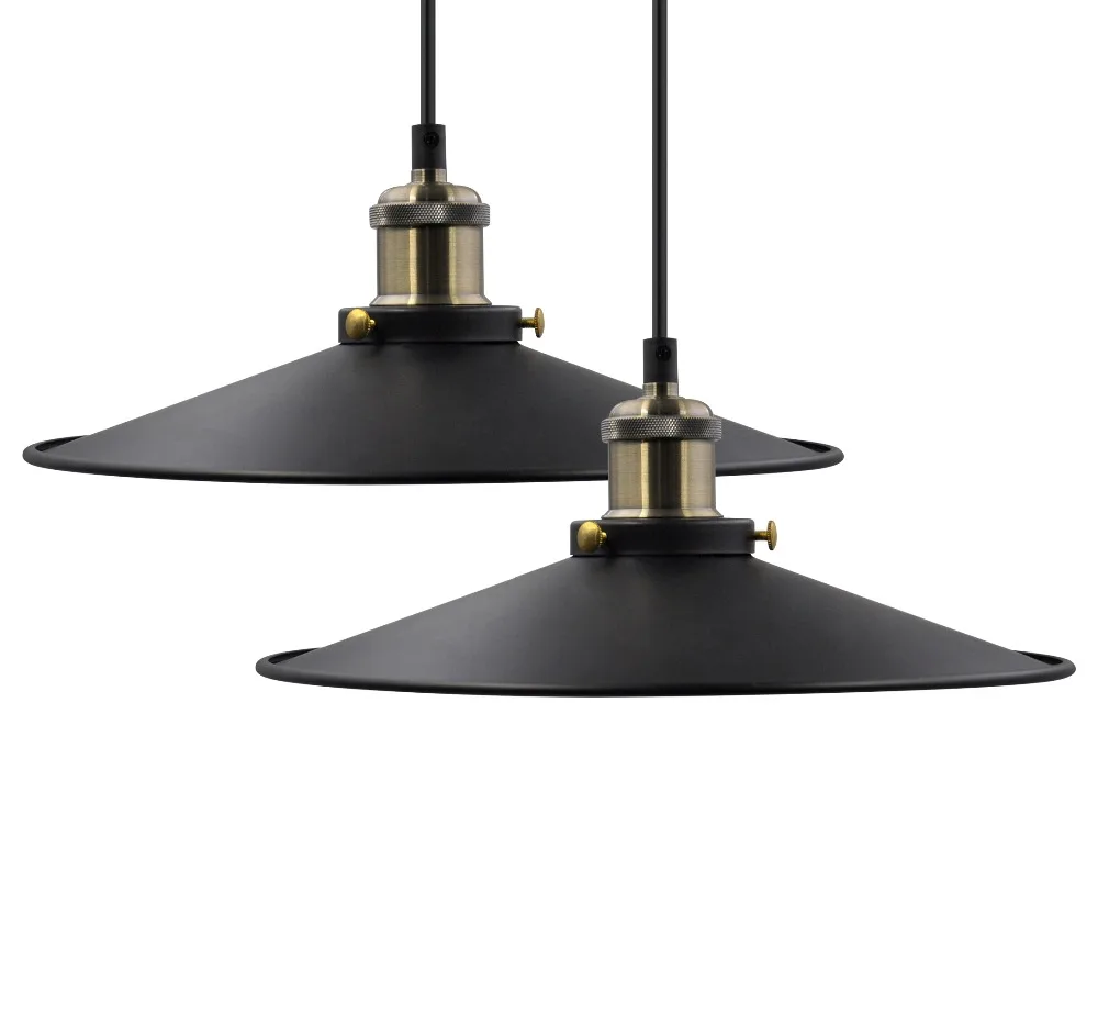 

E27 Black Vintage Ceiling Long Hanging Pendant Lights Suspended Lamps Fixtures for Dining Room Kitchen Island Max 2M
