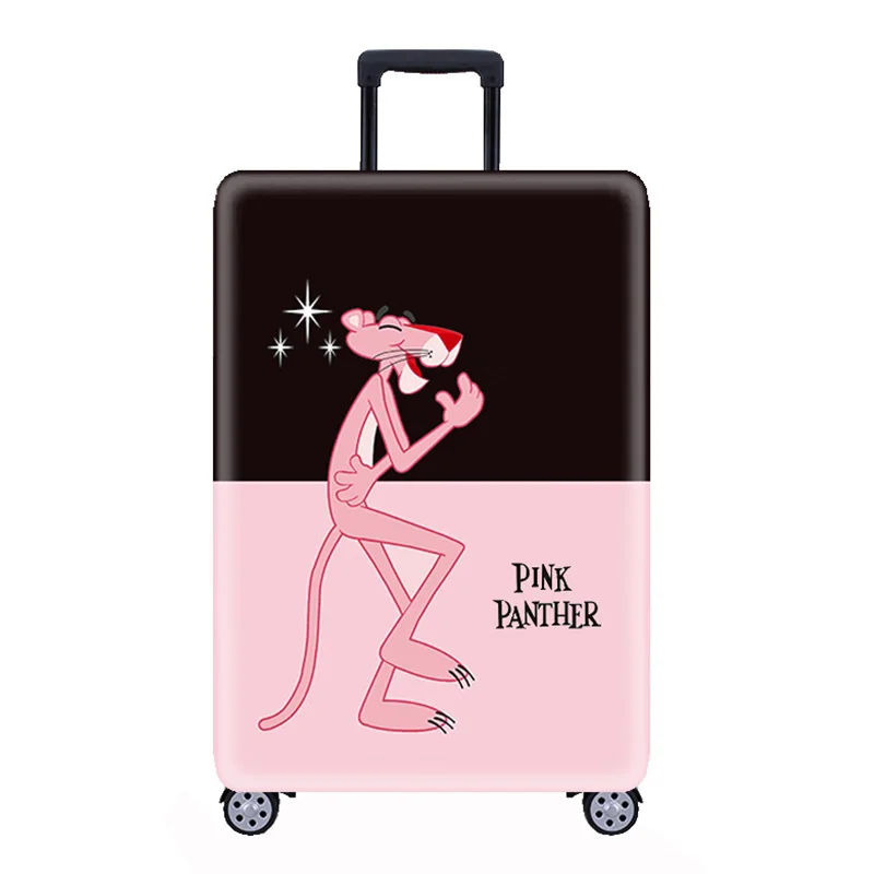 Чехол для багажа с изображением розовой Пантеры, уплотненный чехол для костюма, Защитные Чехлы 18-32 дюймов, чехол для тележки, пылезащитный чехол, аксессуары для путешествий - Цвет: B    Luggage cover