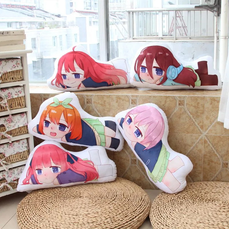

Anime Go-Toubun no Hanayome The Quintessential Quintuplets Nakano Ichika Miku Cosplay Plush Pillow Stuffed Toy Doll Cartoon Gift