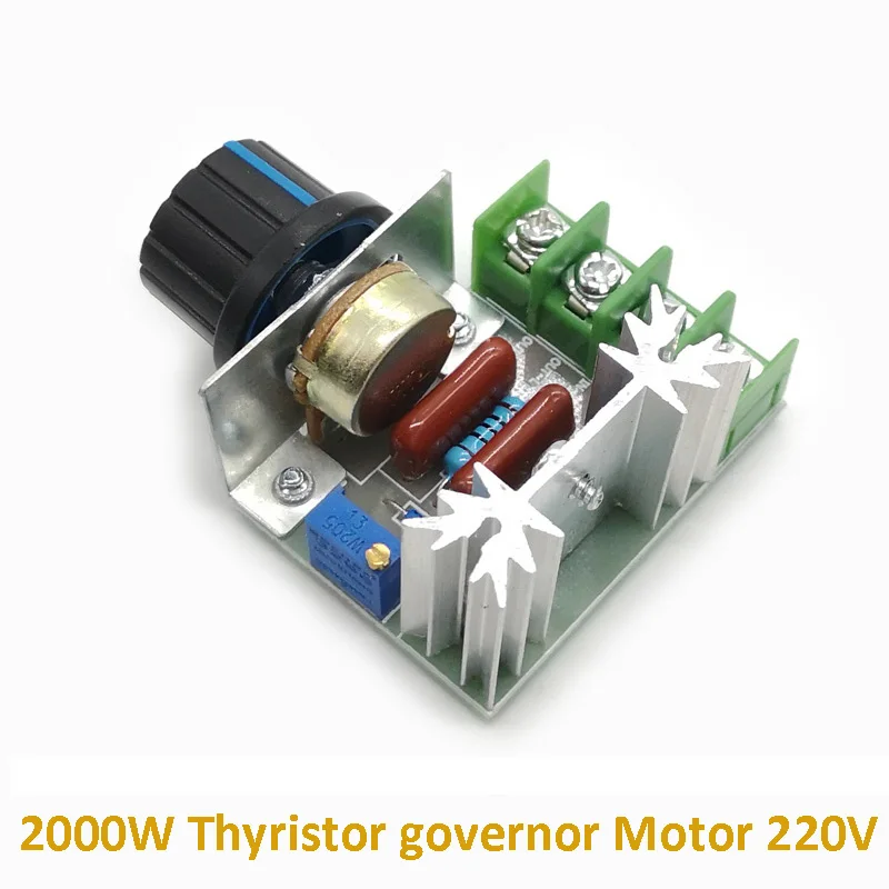 

2000W Thyristor Governor Motor 220V High Power Electronic Regulator Dimming Temperature Control Module