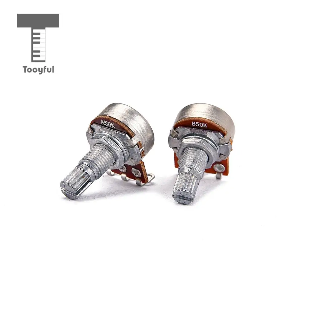 Guitar Potentiometer A50K B50K Split Shaft Linear Taper Volume Tone Pot