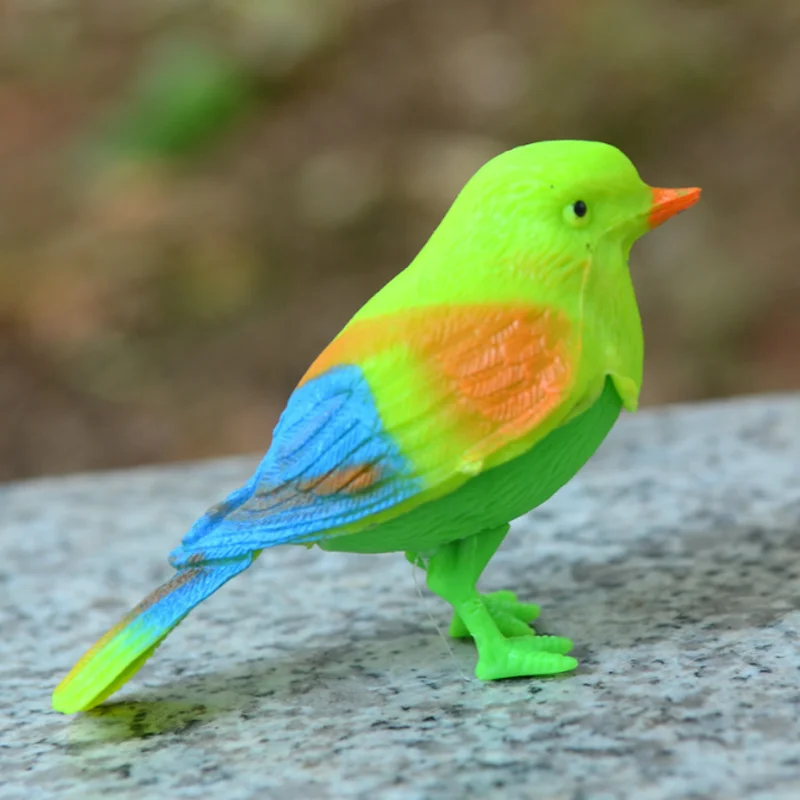 1 Pcs Cute Voice Control Music Bird Simulation Cute Sing Song Bird Toy Doll Electronic Pets Cage