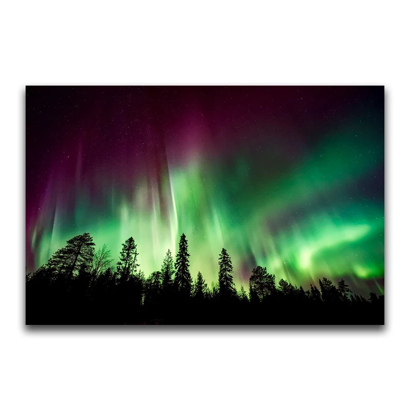 Full Round Diamond painting scenery Full Square Diamond embroidery Cross stitch Green Aurora DIY 3D Diamond mosaic night sky