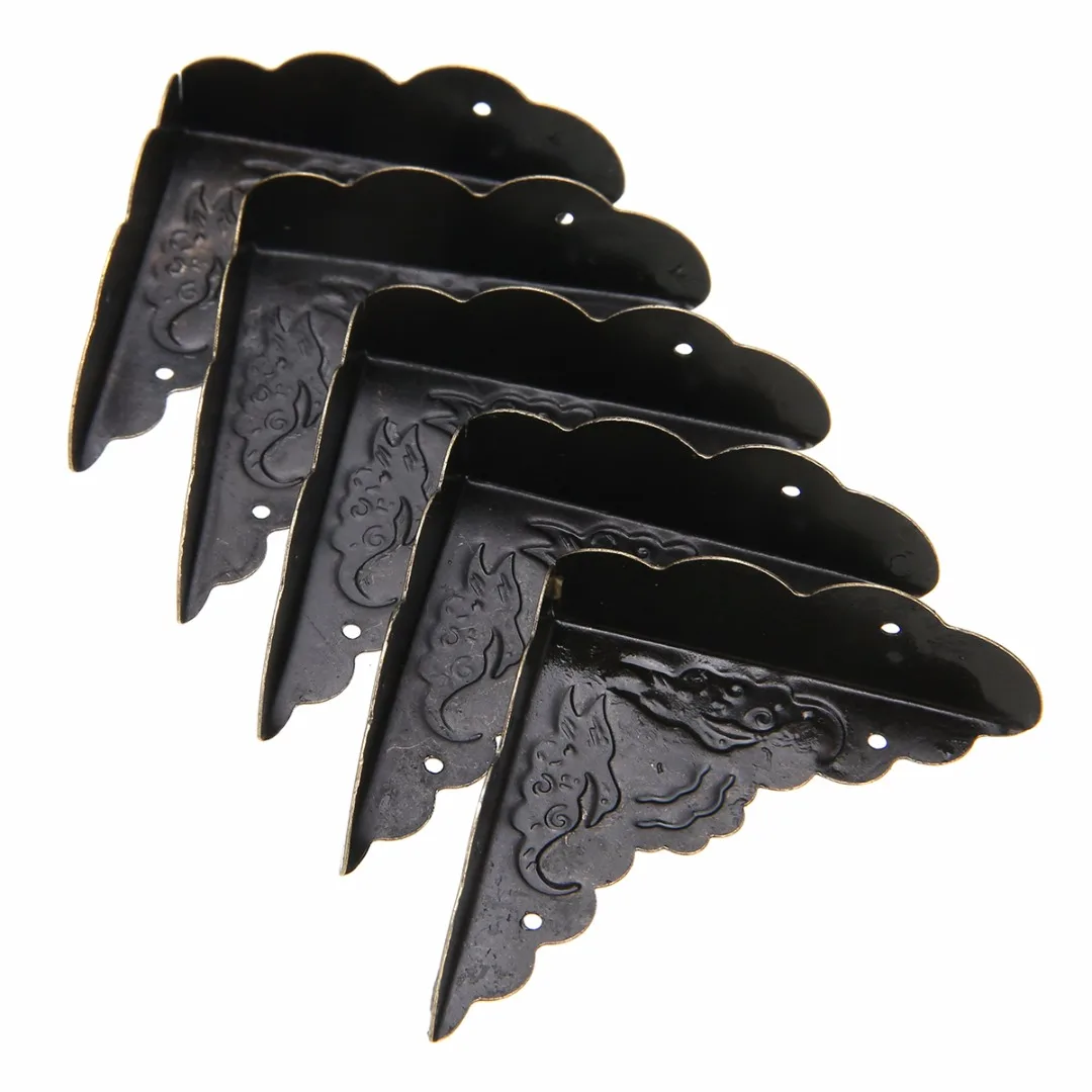 Mayitr 12pcs Feet Leg Corner Protector Decor Hardware Antique Brass