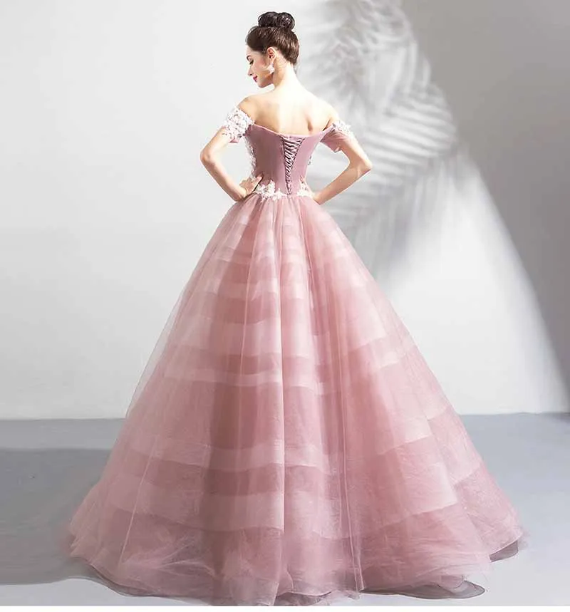 Розовое Бальное Платье, Костюм с открытыми плечами, Роскошные вечерние платья, большой размер 5XL, вечернее торжественное платье для женщин, свадебное платье размера плюс, 6XL, 4XL