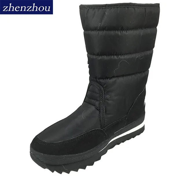 Men's Black Winter Snow Boots Shoes Faux Fur Lined Warm Wide CLF-05 BLACK-11 Men's Black Winter Snow Boots Shoes Faux Fur Lined Warm Wide CLF-05 BLACK-11