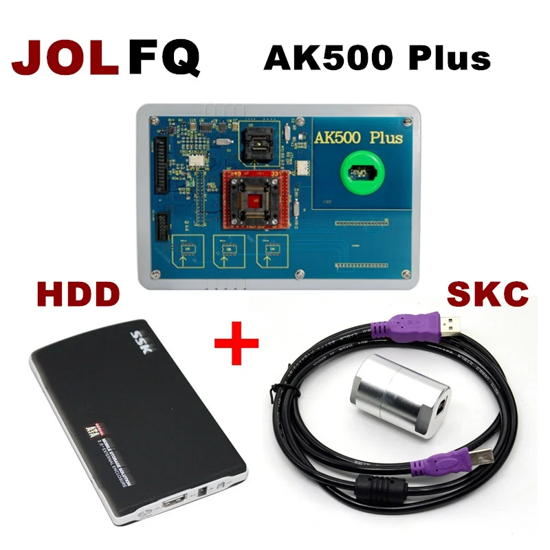 DHL Бесплатная AK500 + SKC HDD ak500 Ключевые программист калькулятор EIS и базы данных