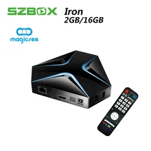 SZBOX Magicsee Iron Smart TV Box Android7.1 2GB 16GB Amlogic S905X Set Top Box 2.4GHz Wifi OTA 4K HD Media Player android tv box