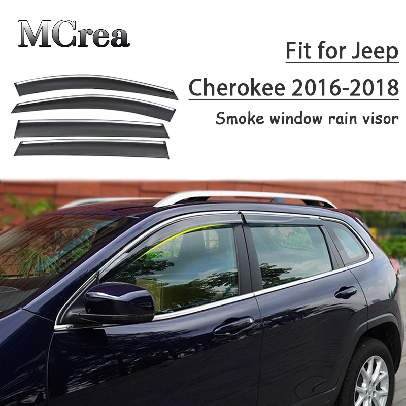 4 шт. дефлектор козырька от солнца и дождя для Jeep Cherokee 2016 2017 2018|Уплотнители авто| |