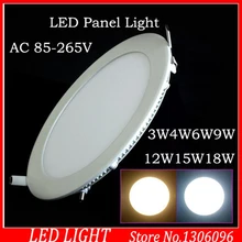 25 Вт круглый светодиодный потолочный светильник Встраиваемый Кухня Ванная комната лампы 85-265 В LED Подпушка света теплый белый/ белый/холодный белый